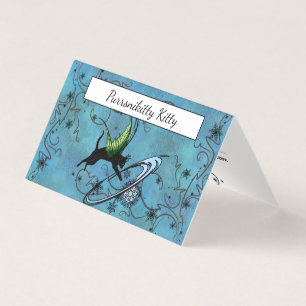 Carte De Visite Flocon de neige de chat cosmique