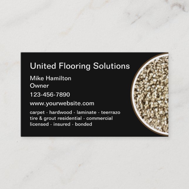 Carte De Visite Floor Cleaning & Installation Professional (Devant)