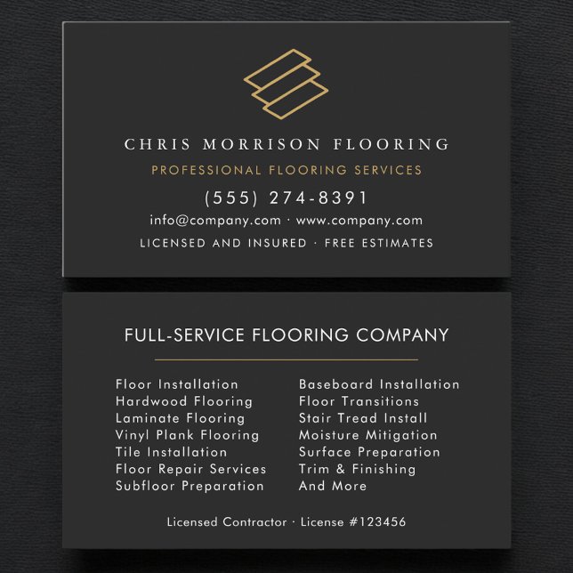 Carte De Visite Flooring Services (Créateur téléchargé)