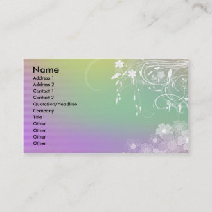 Carte de visite floral