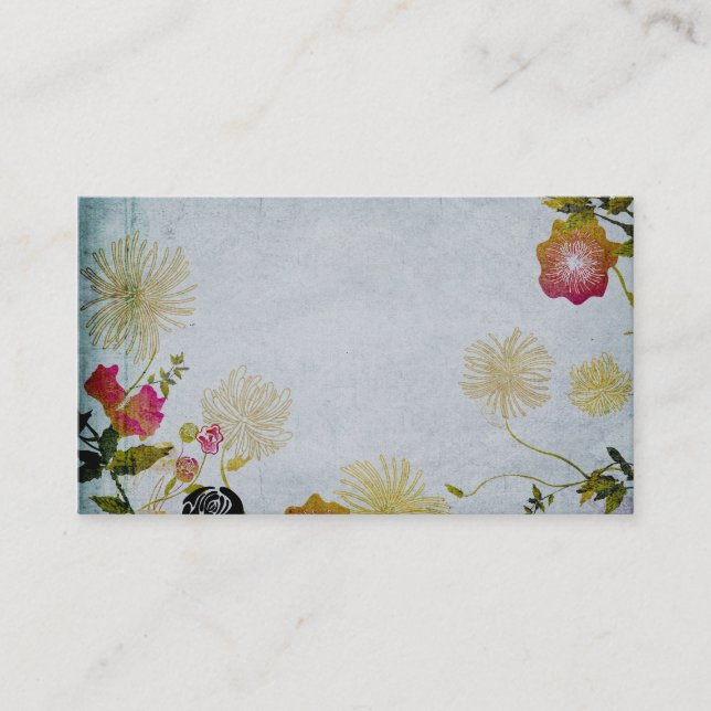 Carte de visite floral (Devant)
