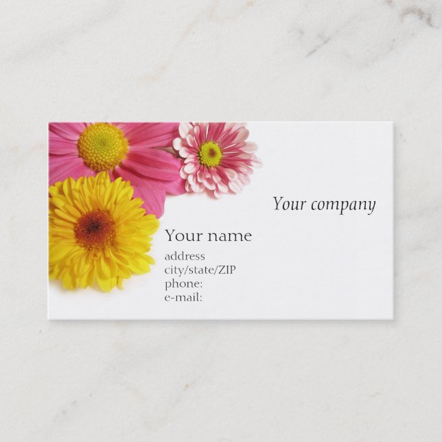 Carte de visite floral (Devant)