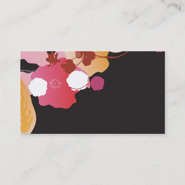 Carte de visite floral (Devant)