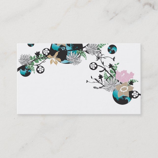 Carte de visite floral (Devant)