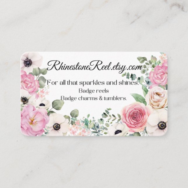 Carte de visite floral (Devant)