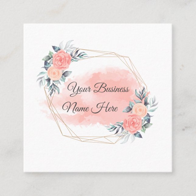 carte de visite floral (Devant)
