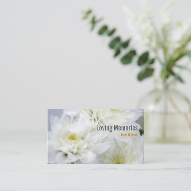 Carte de visite floral (Debout devant)