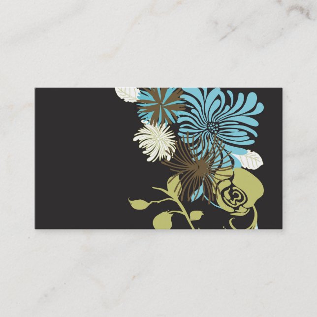 Carte de visite floral (Devant)
