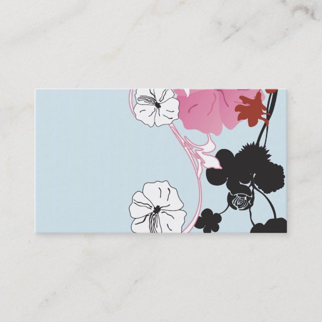 Carte de visite floral (Devant)