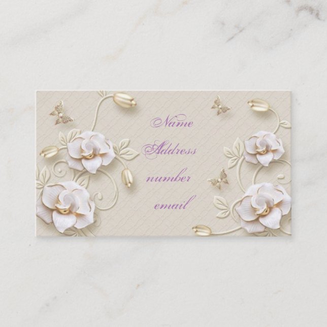 Carte De Visite Floral  (Devant)