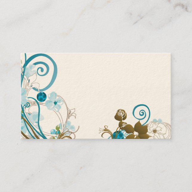 Carte de visite floral (Devant)