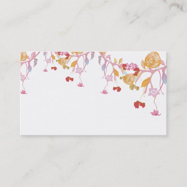 Carte de visite floral (Devant)