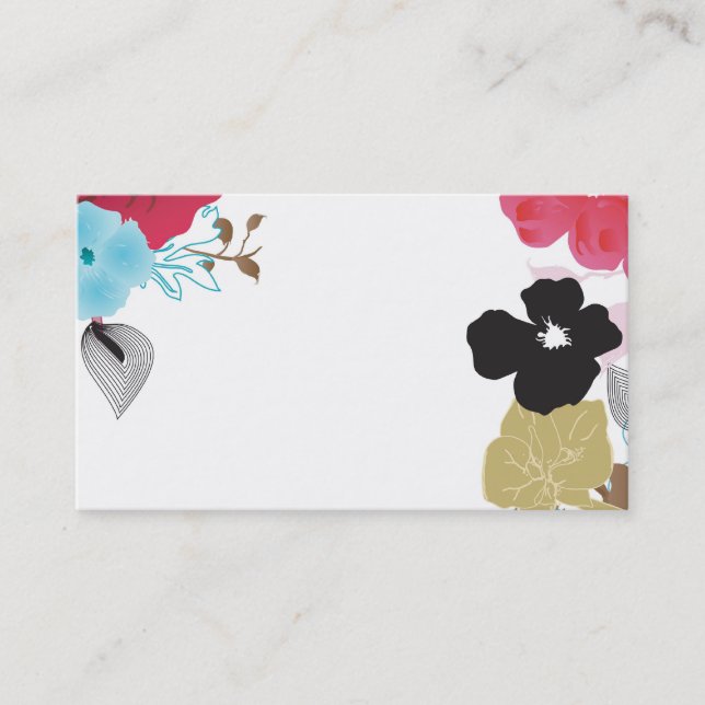 Carte de visite floral (Devant)