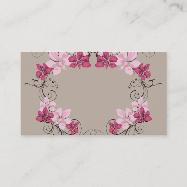 Carte de visite floral (Devant)