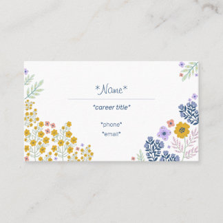 Carte de visite floral