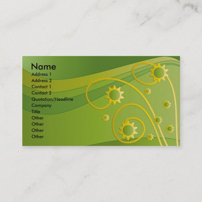 Carte de visite floral (Devant)