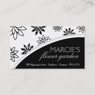 Carte de visite floral audacieux