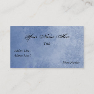 Carte de visite floral bleu