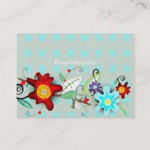 Carte de visite floral chaud