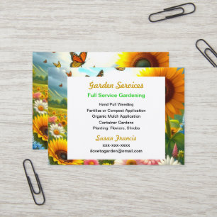 Carte De Visite Floral coloré