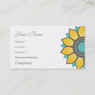 Carte De Visite Floral Daisy Design moderne tendance