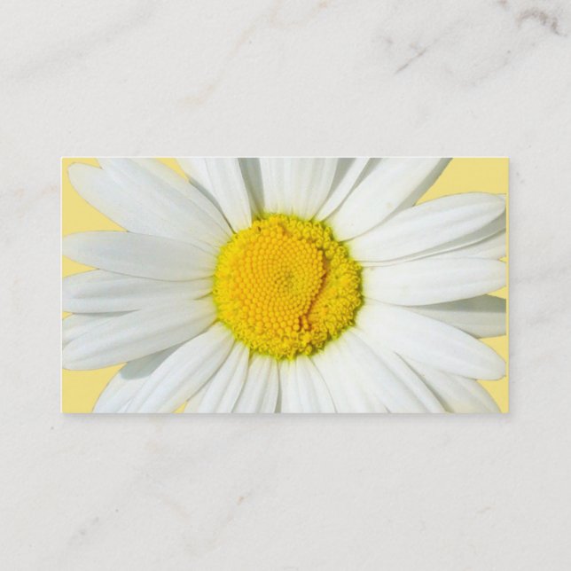 Carte de visite floral de concepteur de marguerite (Dos)