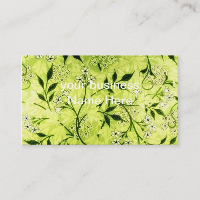 Carte de visite floral de jasmin (Devant)