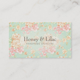 Carte de visite floral de joli impression simple