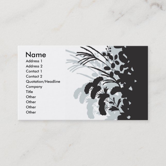 Carte de visite floral de kimono (Devant)