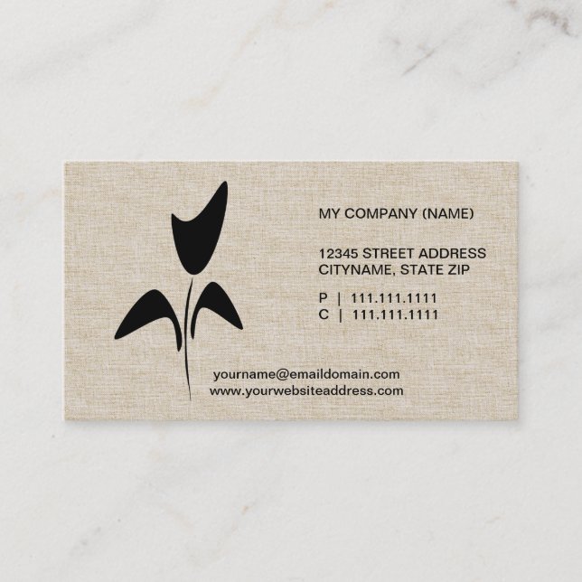 Carte de visite floral de logo de fleuriste de (Devant)