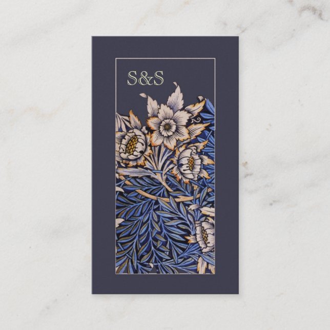 Carte de visite floral de Nouveau d'art (Devant)