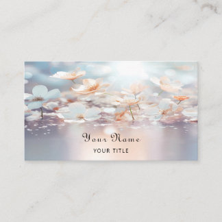 Carte de visite floral de Pêche blanche