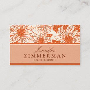Carte de visite floral de Tangerine