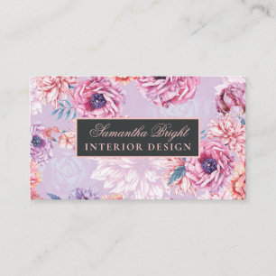 Carte de visite floral délicieux minimal