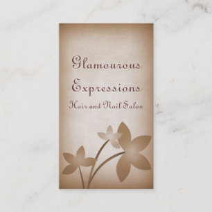 Carte de visite floral en détresse, Latte