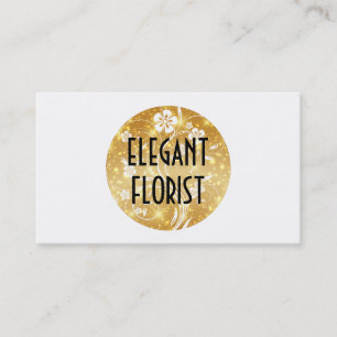 Carte De Visite Floral et étincelle