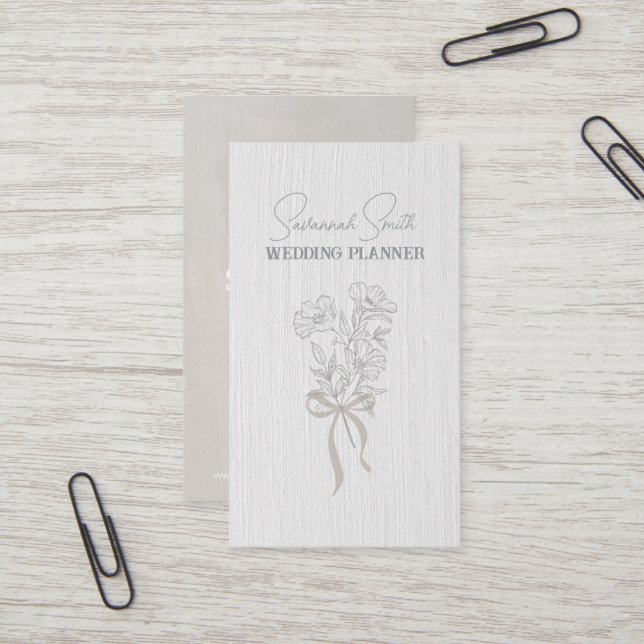 carte de visite floral fumé (Devant/Arrière en situation)