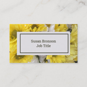 Carte De Visite Floral jaune printemps