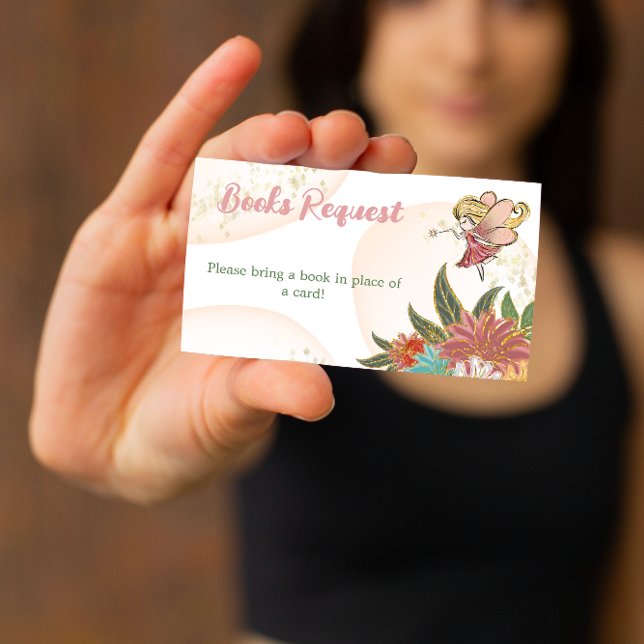 Carte De Visite Floral Magic Fairy Woodland Livres Demander Jeu (Créateur téléchargé)