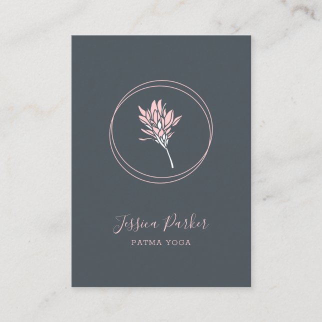 Carte de visite floral moderne (Devant)