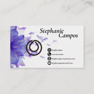 Carte de visite Floral Monat