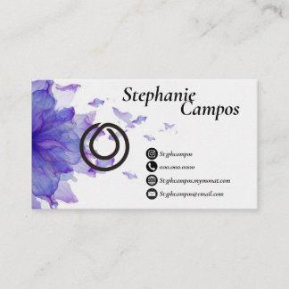 Carte de visite Floral Monat