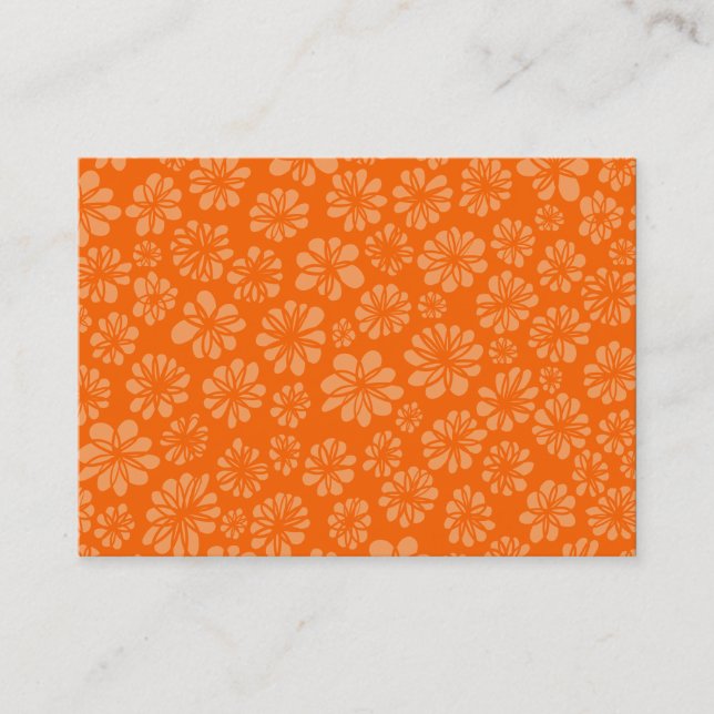 Carte De Visite Floral orange (Devant)