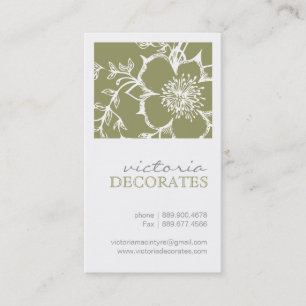 Carte de visite floral professionnel