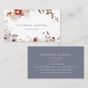 Carte de visite floral simple