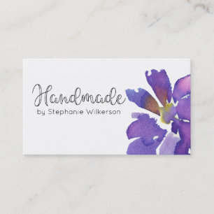 Carte de visite floral simple fait main