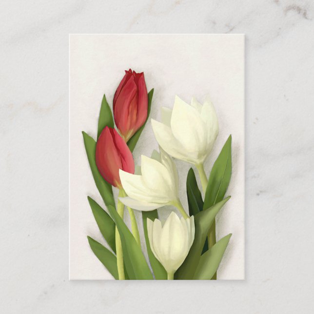 Carte de visite floral Tulip Spring (Devant)