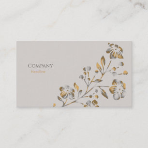Carte de visite floral victorien