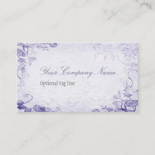 Carte De Visite Floral vintage violet antique