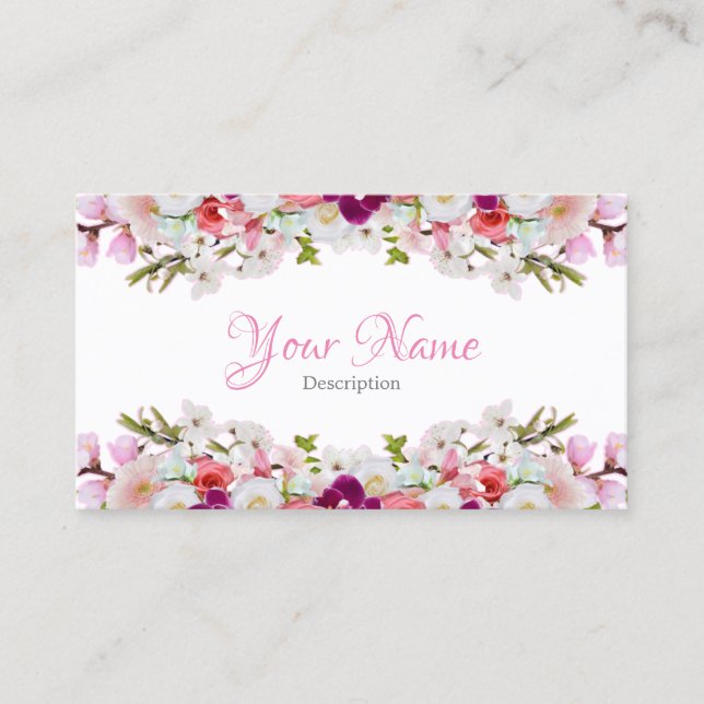 Carte de visite - Florale (Devant)